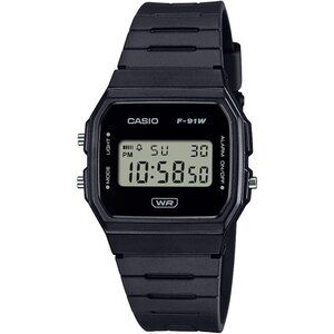 Casio Men's Black F-91WB Series Environmentally Friendly Resin Digital Watch